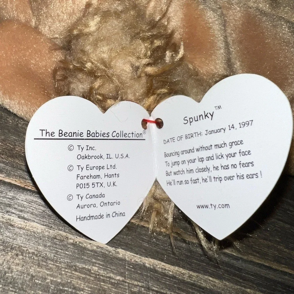 Ty Beanie Baby Spunky the Cocker Spaniel‎ w/ tag errors
